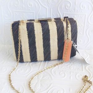 Kayu Woven Convertible Straw Crossbody Clutch